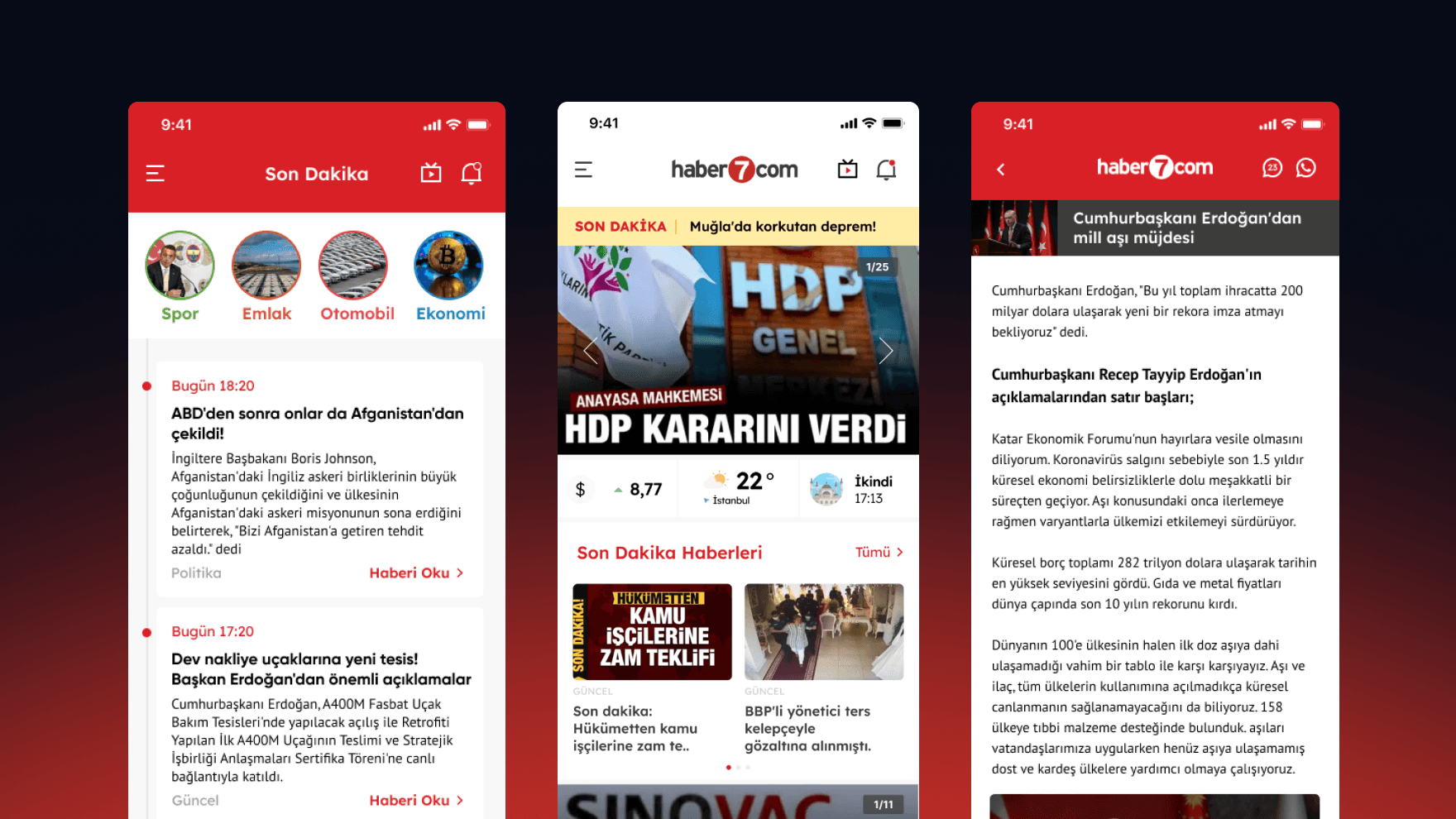 Article detail and category navigation
