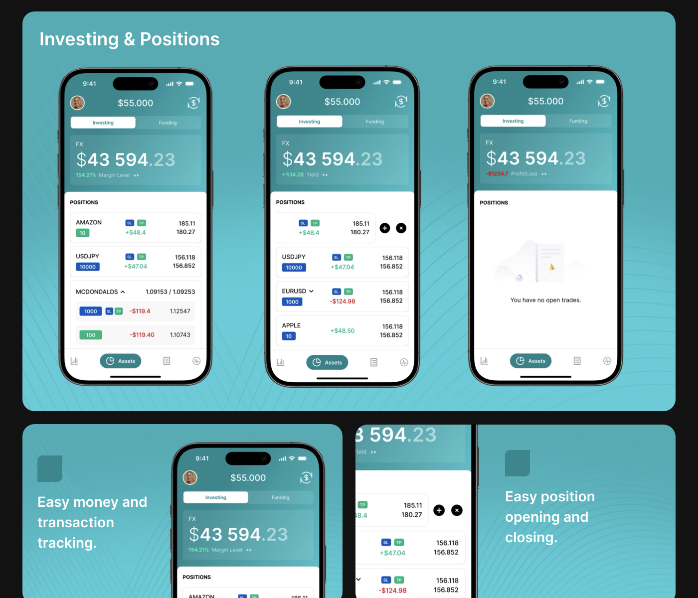 Investing and positions overview