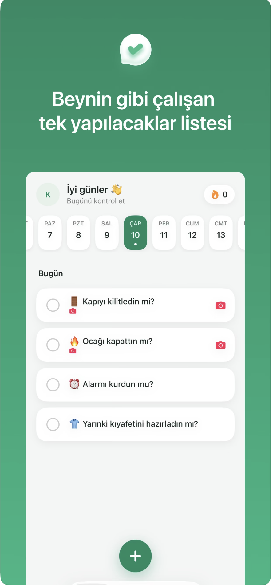 Yaptım mı? — ADHD-friendly task tracker for iOS
