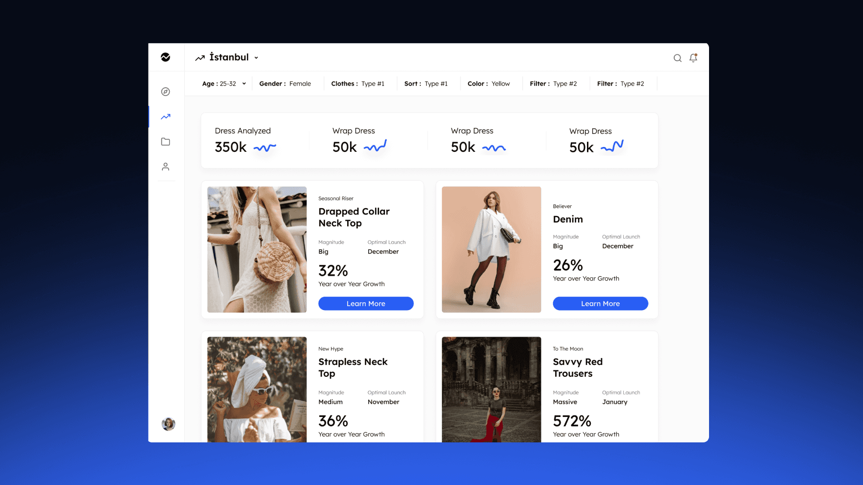 T-Fashion AI explore interface